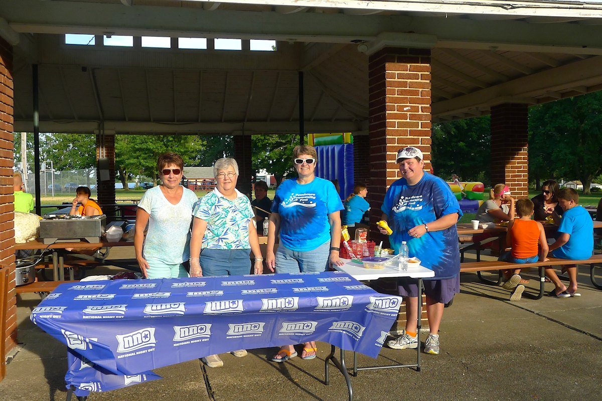 Community volunteers at National Night Out