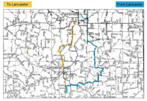   Southwest Wisconsin Tractor Ride Map 2020