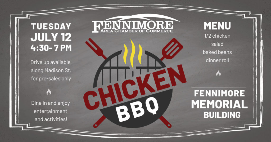 Fennimore Area Chamber of Commerce Annual Chicken BBQ on July 12
