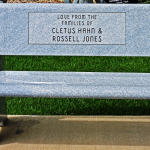 Cletus Hahn & Rossel Jones Families Bench Cletus Hahn & Rossel Jones Families Bench